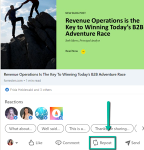 LinkedIn Repost